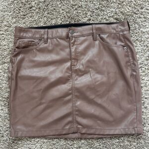 Torrid Faux Leather Mini Skirt Brown Taupe Size 18 Plus